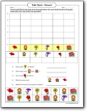 flowers_cut_and_paste_tally_chart_worksheet_1