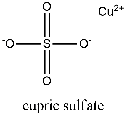 Cupric Sulfate Formula