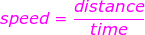 travel time and distance formula