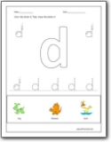 Letter D Worksheets : Alphabet D sound handwriting worksheets for ...