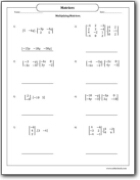 Matrices Worksheets