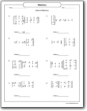 Order of Matrices Worksheets