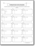 decimal worksheets