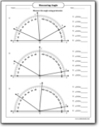 angle measures with a protractor worksheet