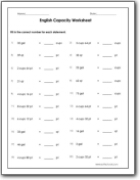 Capacity Worksheets