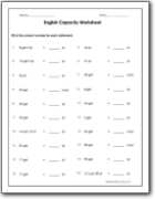 Capacity Worksheets